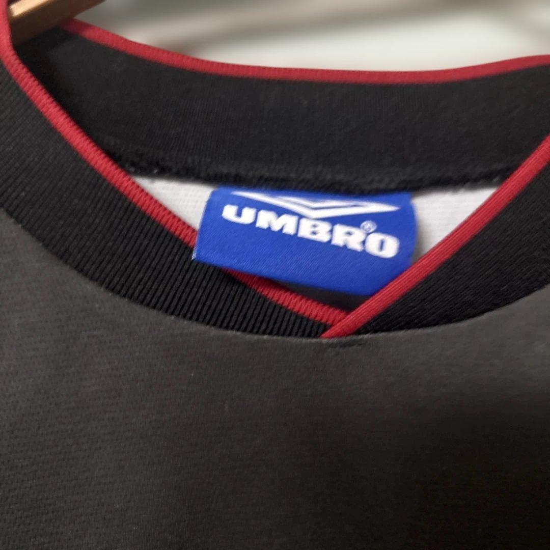 最終XLARGE umbro ユニフォーム　コラボ　長袖シャツ ブラック/ブルー