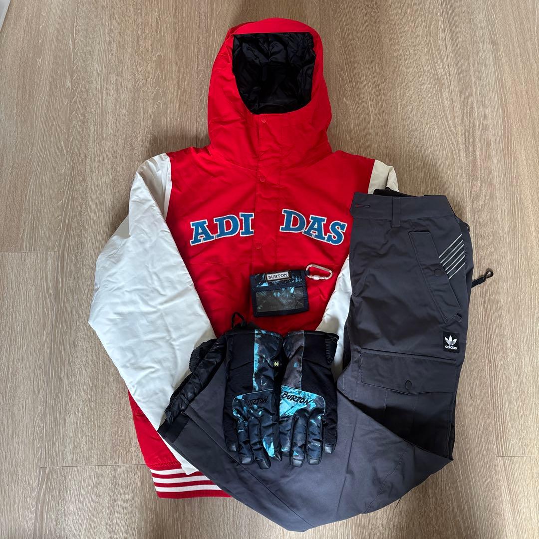 ADIDAS スノーボードウェアセット　バードン手袋　ミニ財布