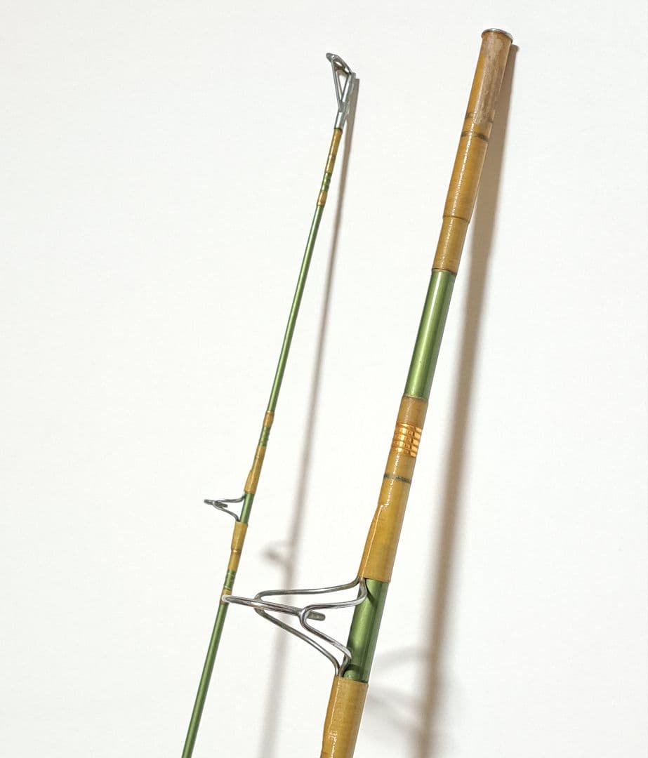 70sオールド グラス スピニングロッド TUBULAR GALAXY グリーン