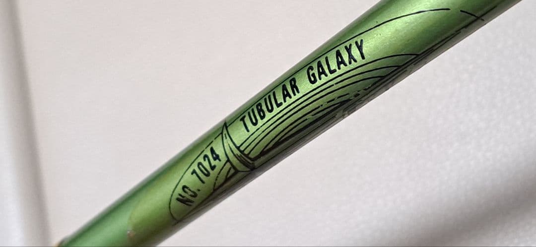 70sオールド グラス スピニングロッド TUBULAR GALAXY グリーン