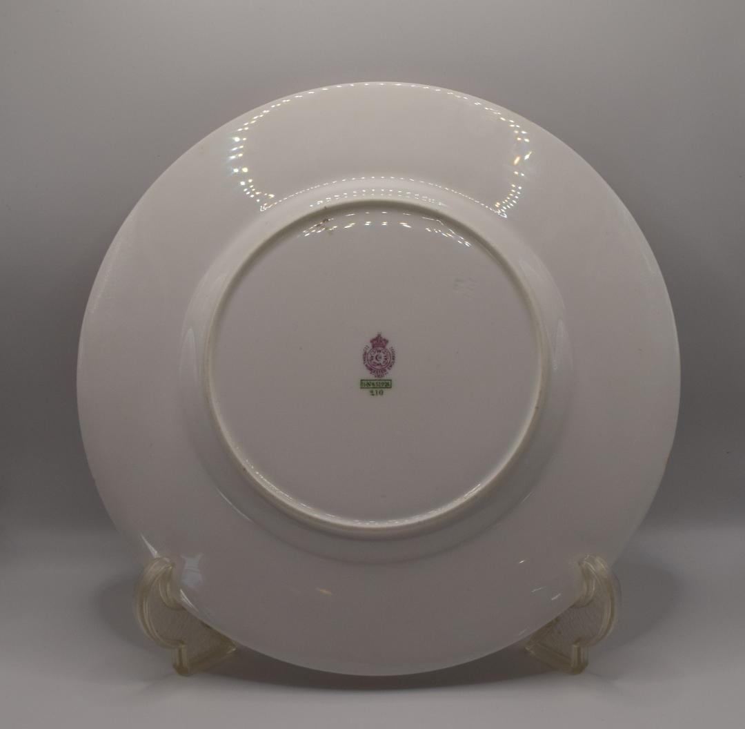 ロイヤルウースター 1908年　風景絵皿　R.Rushion 画