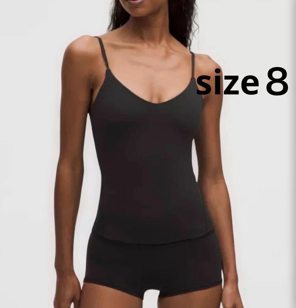 新品ルルレモンAlign Waist-Length Cami Tank（黒、8）